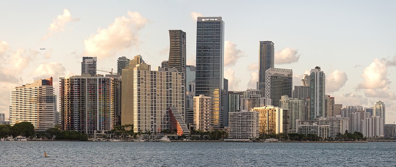 Miami skyline across Biscayne Bay